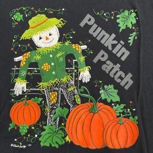 Vintage 1990 Halloween Graphic T Shirt Size Medium Made in USA 90s Pumpkin Patch